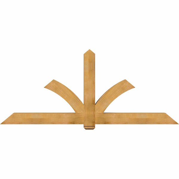 Ekena Millwork Redmond Rough Sawn Timber Gable Bracket, Western Red Cedar, 96"W x 40"H x 6"D x 6"F, 10/12 Pitch GBW096X40X0606RED00RWR - main